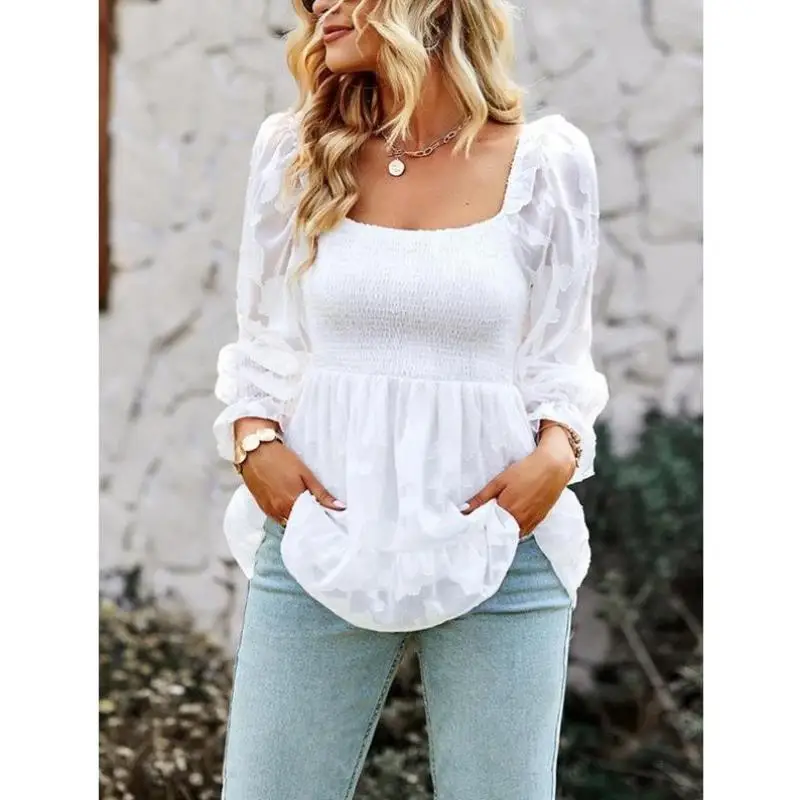 Женская блузка n Sle irt со складками по подолу, повседневная модная блузка для среднего возраста и ли People's Thiened Fce
Женская блузка n Sle irt со складками по подолу, повседневная модная блузка для среднего возраста и ли People's Thiened Fce