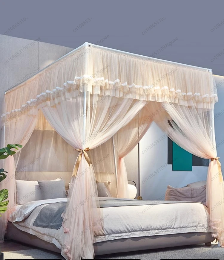 Floor-to-ceiling mosquito net three-door household bedroom 2025 new light luxury palace premium Nordic thickened 1.8 meters 
Floor-to-ceiling mosquito net three-door household bedroom 2025 new light luxury palace premium Nordic thickened 1.8 meters