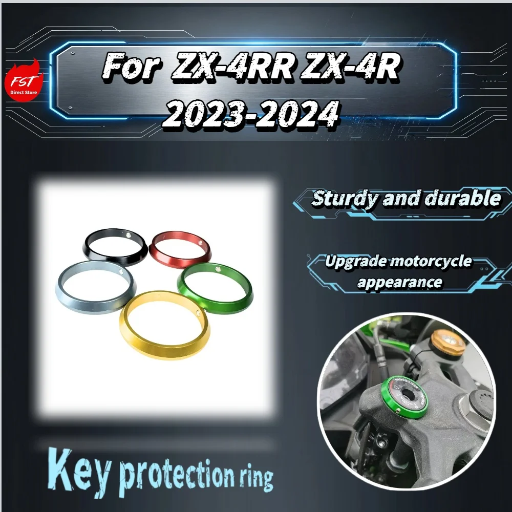For ZX-4R ZX-4RR 2023-2024 Modified Key Guard Ring, Alloy Ignition Switch Decor Cover Moto Parts
For ZX-4R ZX-4RR 2023-2024 Modified Key Guard Ring, Alloy Ignition Switch Decor Cover Moto Parts