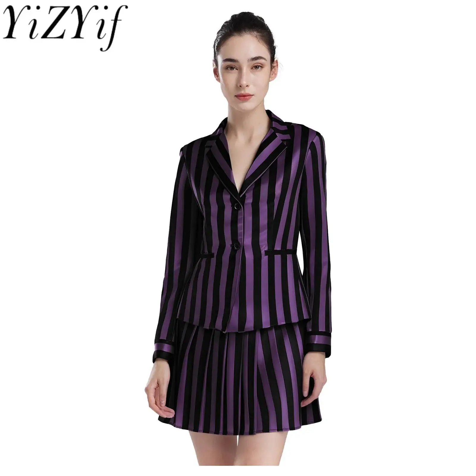 Women Halloween Academy School Girl Cosplay Uniform Suits Blazer Jackets And Pleated Skirt Set for School Student Cosplay Outfit
Women Halloween Academy School Girl Cosplay Uniform Suits Blazer Jackets And Pleated Skirt Set for School Student Cosplay Outfit