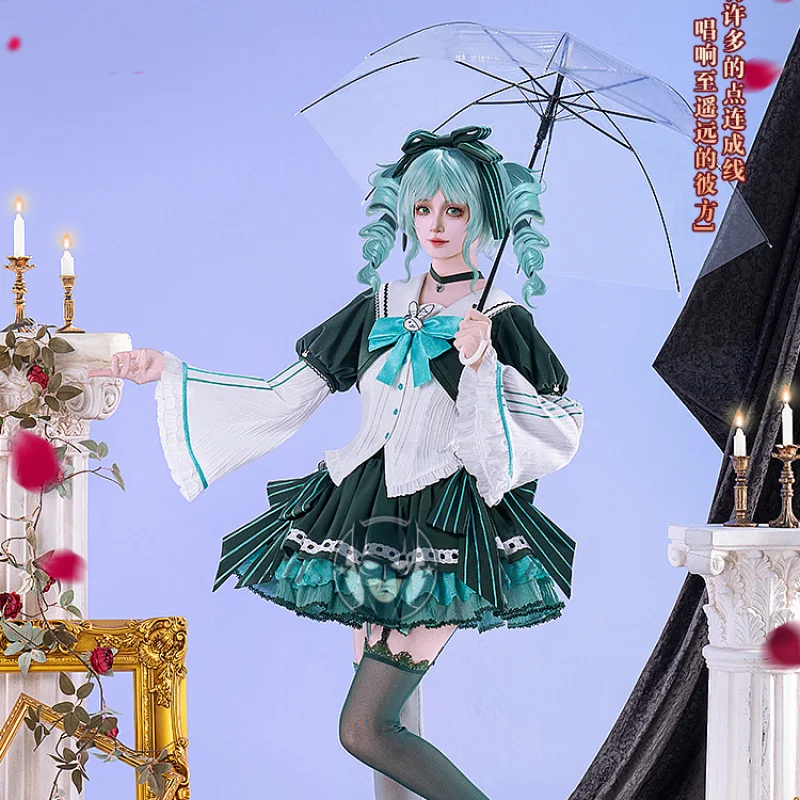 Anime Project Sekai Miku Cosplay Costume Green Gothic Lolita Dress Daily Uniform Halloween Carnival Suit for Women Game
Anime Project Sekai Miku Cosplay Costume Green Gothic Lolita Dress Daily Uniform Halloween Carnival Suit for Women Game