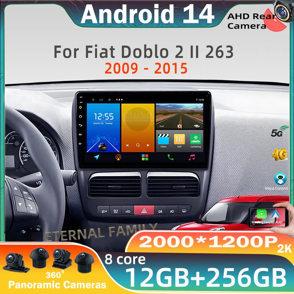 Android 14 car radio For Fiat Doblo 2 II 263 2009 - 2015 Multimedia Player Stereo DSP Carplay Navigation GPS 4G WIFI BT No 2 din
Android 14 car radio For Fiat Doblo 2 II 263 2009 - 2015 Multimedia Player Stereo DSP Carplay Navigation GPS 4G WIFI BT No 2 din