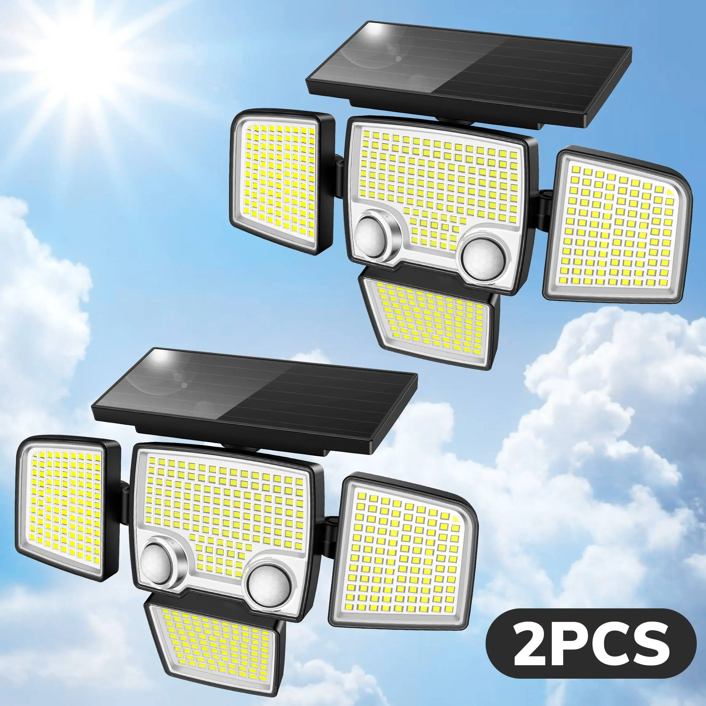 1/2/3PCS Solar Lights Outdoor - 3000LM 423 LED Motion Sensor Lights Solar Flood Lights with Dual Sensors for Backyard Yard Patio
1/2/3PCS Solar Lights Outdoor - 3000LM 423 LED Motion Sensor Lights Solar Flood Lights with Dual Sensors for Backyard Yard Patio