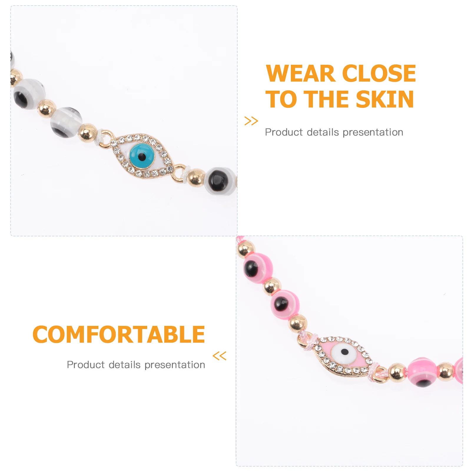 12Pcs Evil Eye Bracelets Delicate Jewelry for Women Stylish Beaded Bracelets Chain Suitable for Daily Vacation Gift 
12Pcs Evil Eye Bracelets Delicate Jewelry for Women Stylish Beaded Bracelets Chain Suitable for Daily Vacation Gift