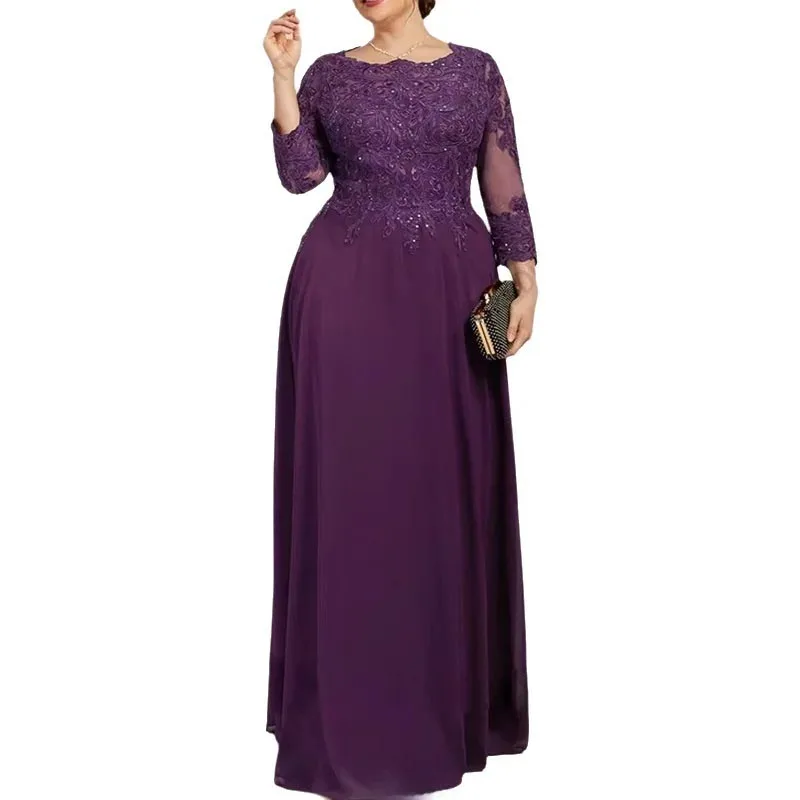 Elegant Chiffon Lace Mother of the Bride Dress 3/4 Sleeve Floor_length Evening Gowns Custom Made Vestidos de Festa Longo
Elegant Chiffon Lace Mother of the Bride Dress 3/4 Sleeve Floor_length Evening Gowns Custom Made Vestidos de Festa Longo