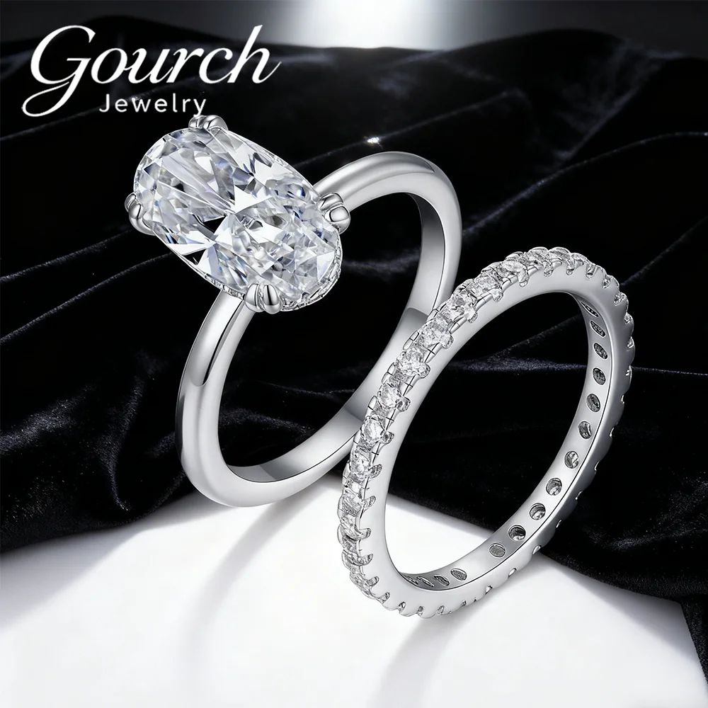 Gourch D VVS1 Oval Cut Moissanite Ring 4.5CT High Quality S925 Sterling Silver Wedding Birthday Trendy Jewelry Gift for Women
Gourch D VVS1 Oval Cut Moissanite Ring 4.5CT High Quality S925 Sterling Silver Wedding Birthday Trendy Jewelry Gift for Women