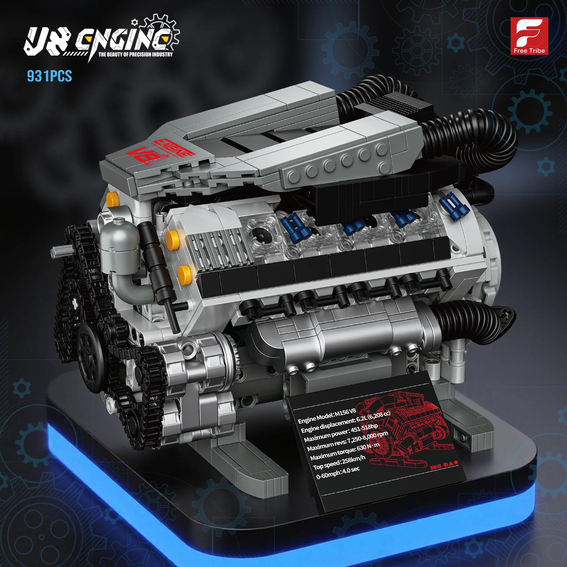 931PCS Supercar V8 Engine Building Blocks, Technical STEM Compatible with Lego Bricks Model, Creative Xmas Educational Gifts
931PCS Supercar V8 Engine Building Blocks, Technical STEM Compatible with Lego Bricks Model, Creative Xmas Educational Gifts