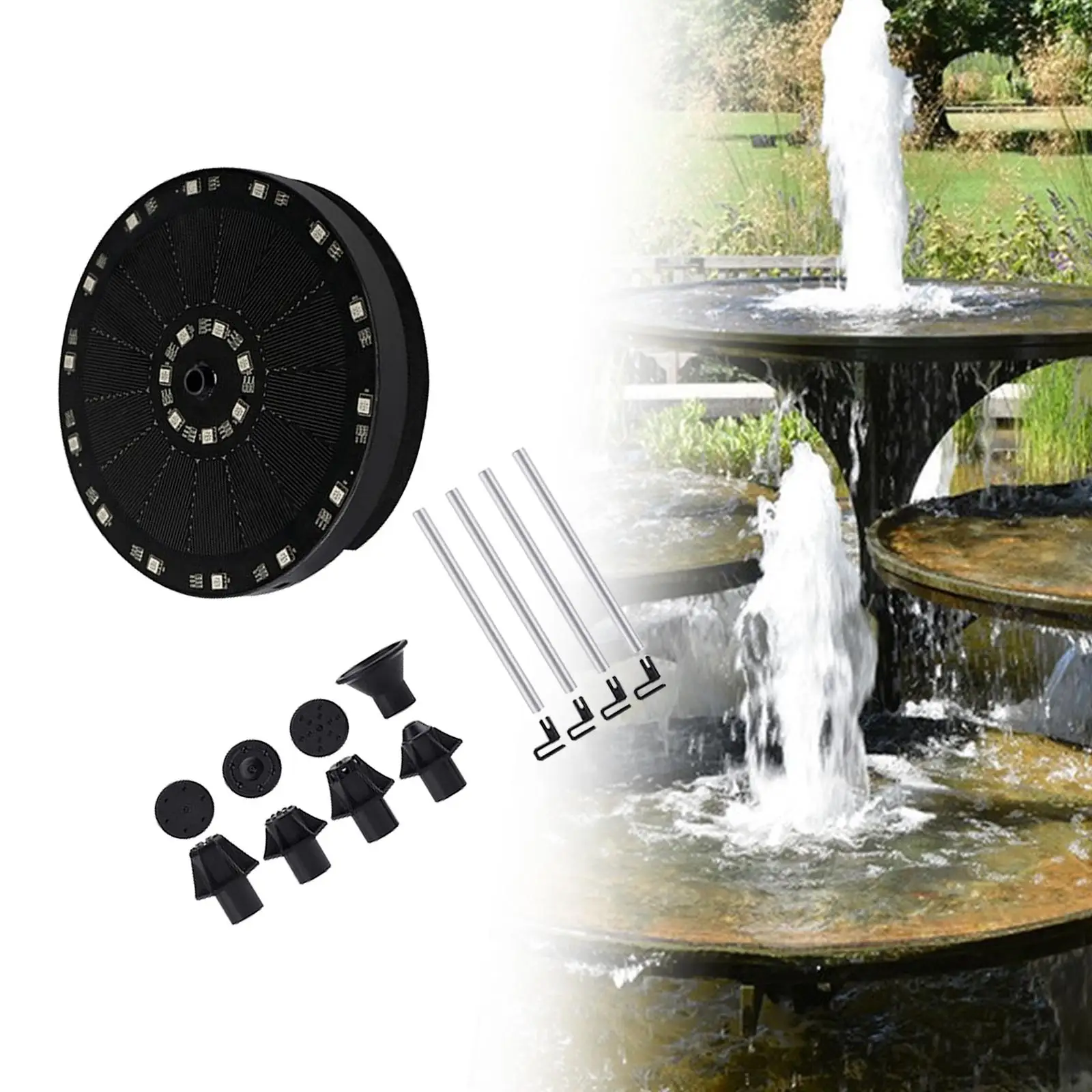 Solar Powered Garden Pump Colorful LED Lights for Ponds Pool Outdoor
Solar Powered Garden Pump Colorful LED Lights for Ponds Pool Outdoor