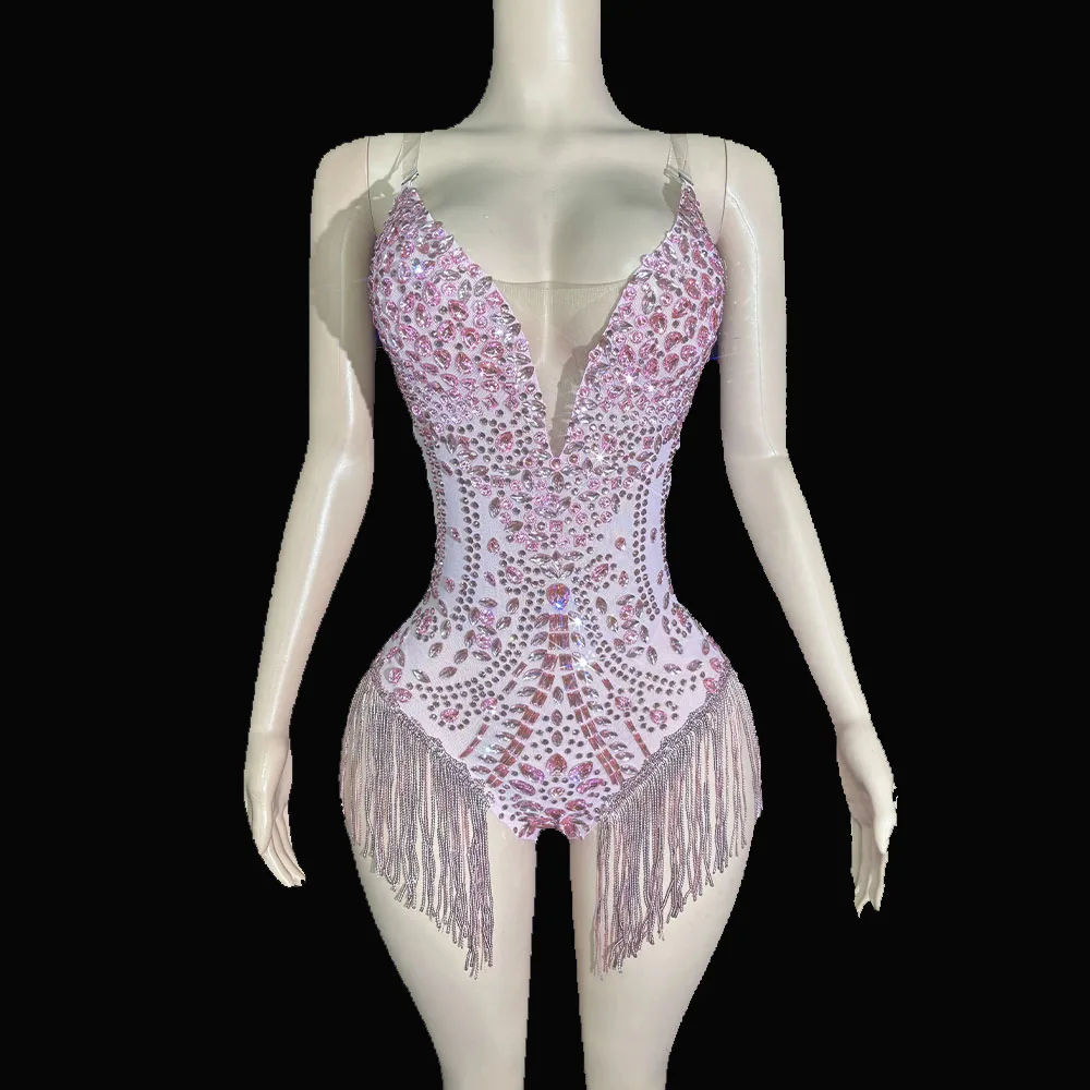 Sparkly Rhinestones Tassels Bodysuit Women Sexy Birthday Party Performance Dance Costume Singer Dancer Photoshoot Stage Wear
Sparkly Rhinestones Tassels Bodysuit Women Sexy Birthday Party Performance Dance Costume Singer Dancer Photoshoot Stage Wear