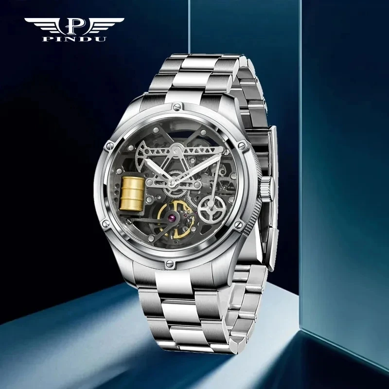 PINDU Watch Miyata 8215 Mechanical Movement Sapphire Mirror Waterproof Luminous Oil Well Business Men Mechanical Wristwatches
PINDU Watch Miyata 8215 Mechanical Movement Sapphire Mirror Waterproof Luminous Oil Well Business Men Mechanical Wristwatches