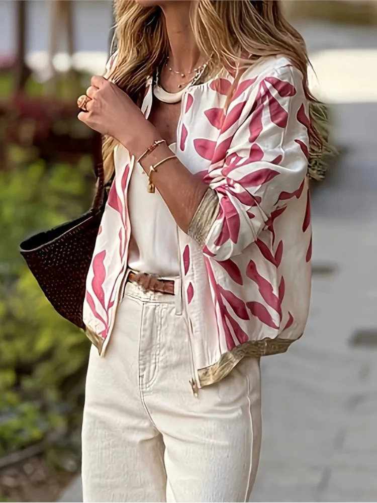 Women's Print Jacket Coat Fashion Long Sleeve Zipper Jackets Coats Tops For Women Holiday Streetwear Womens Clothing Autumn New
Women's Print Jacket Coat Fashion Long Sleeve Zipper Jackets Coats Tops For Women Holiday Streetwear Womens Clothing Autumn New