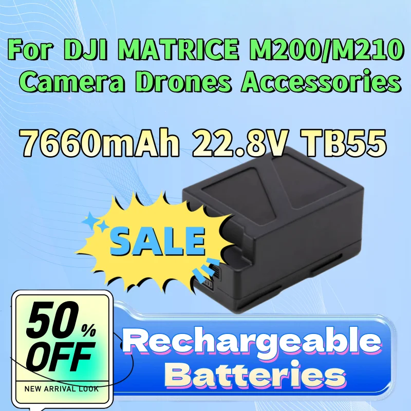 Высокоёмкий аккумулятор 7660 мАч 22.8В TB55 для дронов DJI MATRICE M200/M210, аксессуары для дронов с камерой, элементы питания класса А
Высокоёмкий аккумулятор 7660 мАч 22.8В TB55 для дронов DJI MATRICE M200/M210, аксессуары для дронов с камерой, элементы питания класса А