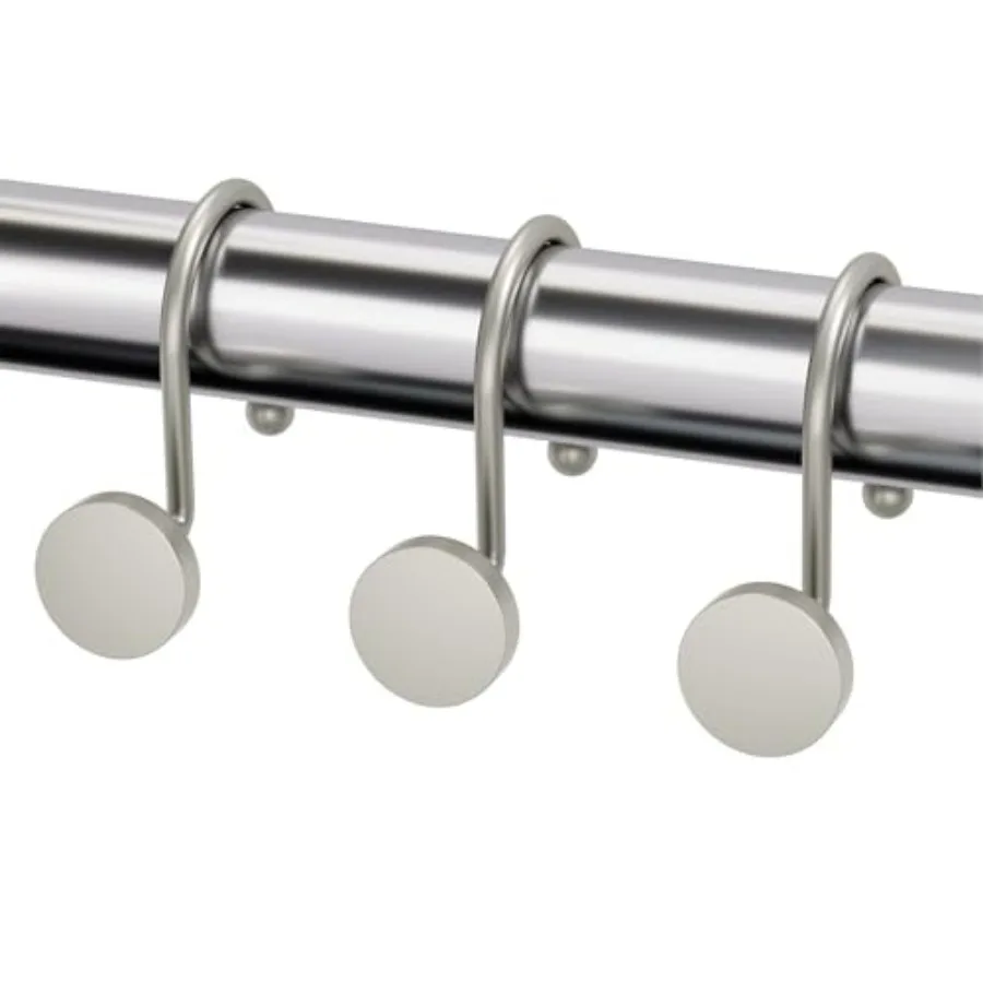 Shower Curtain Hooks, Shower Curtain Rings, Heavy Duty Modern Decorative Shower Curtain Hooks Rust Proof Shower Hooks for Showe
Shower Curtain Hooks, Shower Curtain Rings, Heavy Duty Modern Decorative Shower Curtain Hooks Rust Proof Shower Hooks for Showe