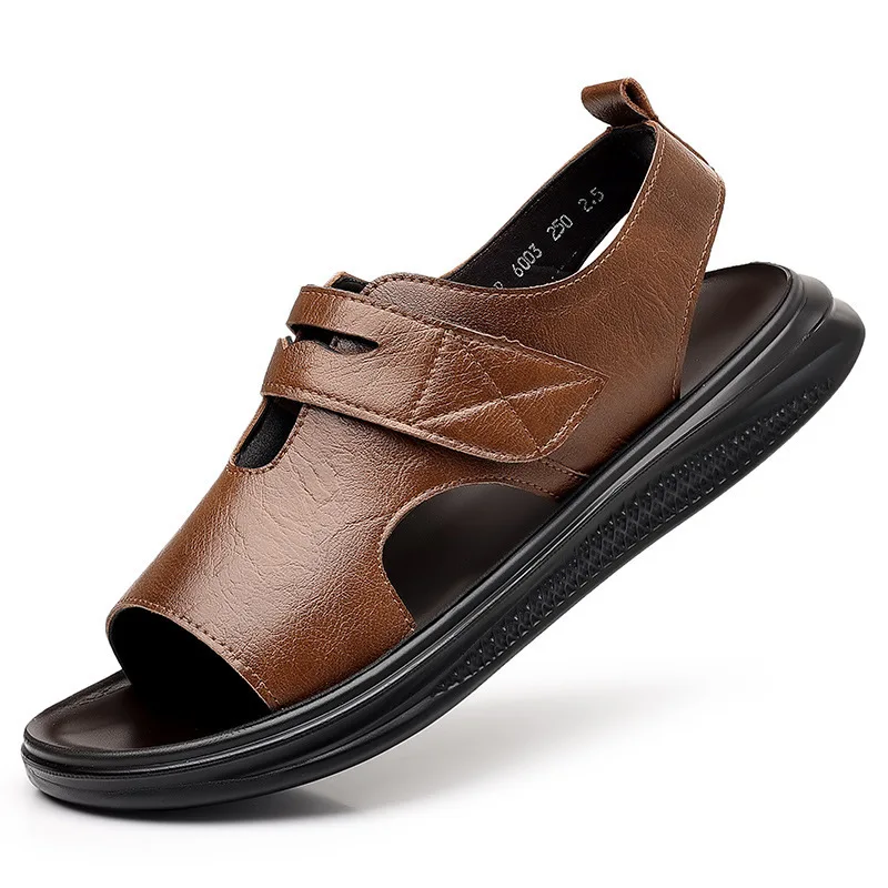 Open-toed Fish-mouth Sandals for Men Summer New Designer Fashion Beach Shoes Male Solid Color Roman Casual Leather Sandals Man
Open-toed Fish-mouth Sandals for Men Summer New Designer Fashion Beach Shoes Male Solid Color Roman Casual Leather Sandals Man