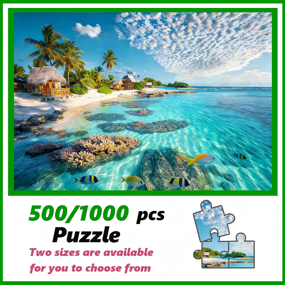 A high-quality 500/1000-piece puzzle, perfect for adults, is a fun family game that helps relieve stress and is great for birthd
A high-quality 500/1000-piece puzzle, perfect for adults, is a fun family game that helps relieve stress and is great for birthd