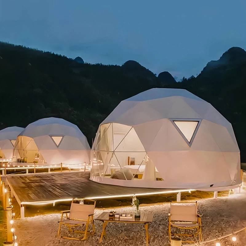 Premium Geodesic Glamping Dome Tent -All-Season Dome House & Professional Camping Tent for Luxury Outdoor Accommodation Projects
Premium Geodesic Glamping Dome Tent -All-Season Dome House & Professional Camping Tent for Luxury Outdoor Accommodation Projects
