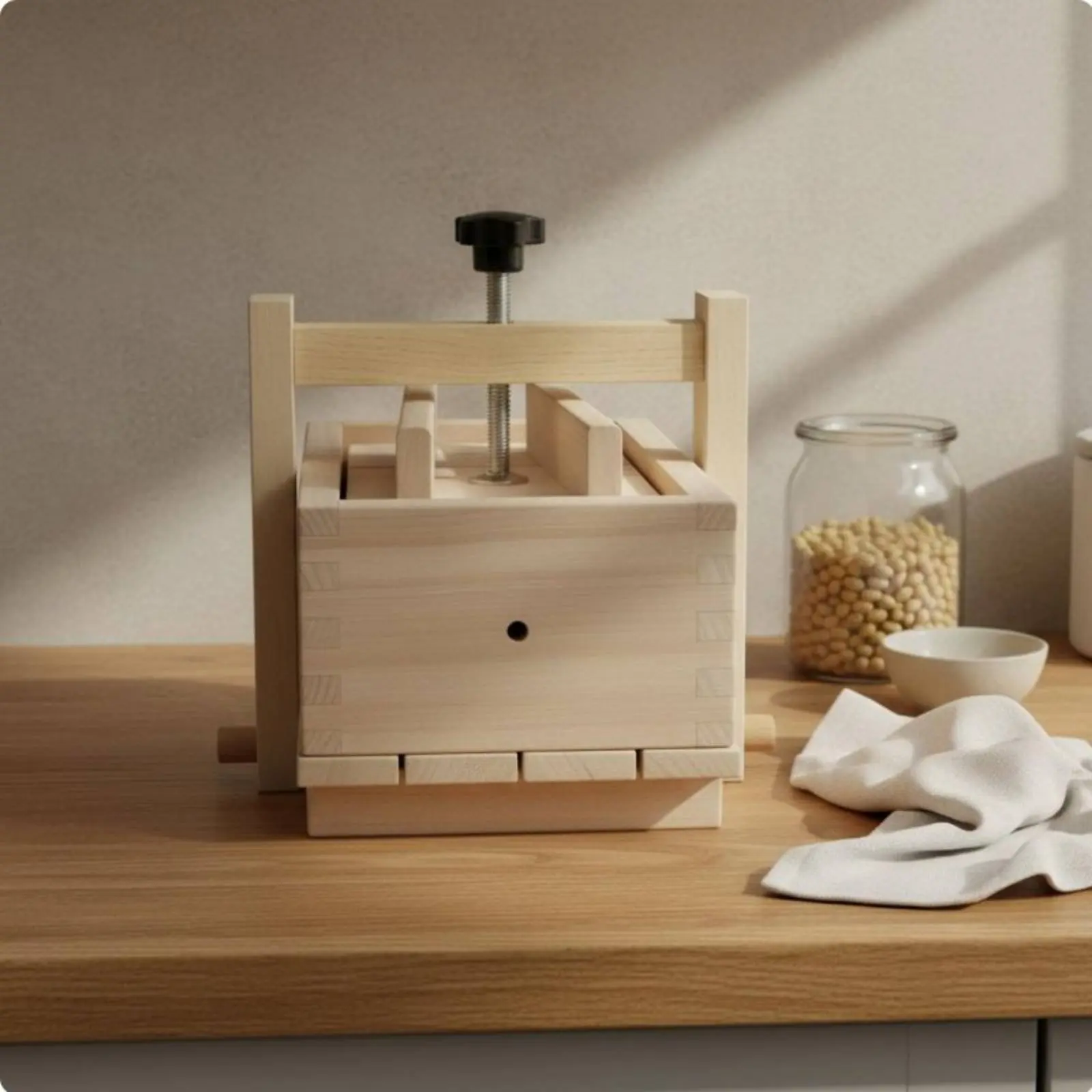 Wooden Tofu Press Easy to Use Tofu Frame Box Bean Curd Crafting Tool for Beginners
Wooden Tofu Press Easy to Use Tofu Frame Box Bean Curd Crafting Tool for Beginners