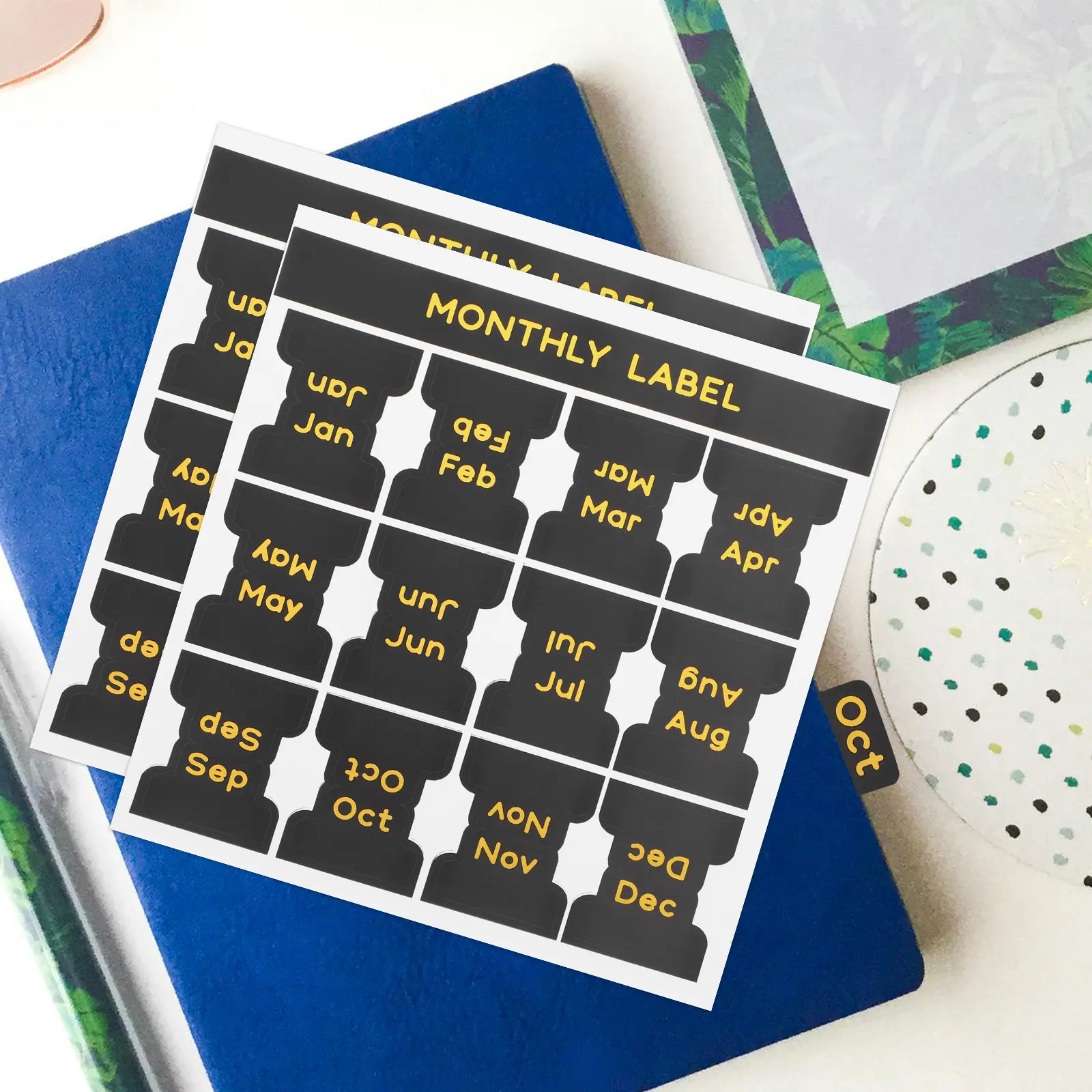 12-Piece Gold Foil Monthly Index Tabs Self-Adhesive Sticky Planner Stickers for Journals Notebooks Calendar Organization Page
12-Piece Gold Foil Monthly Index Tabs Self-Adhesive Sticky Planner Stickers for Journals Notebooks Calendar Organization Page