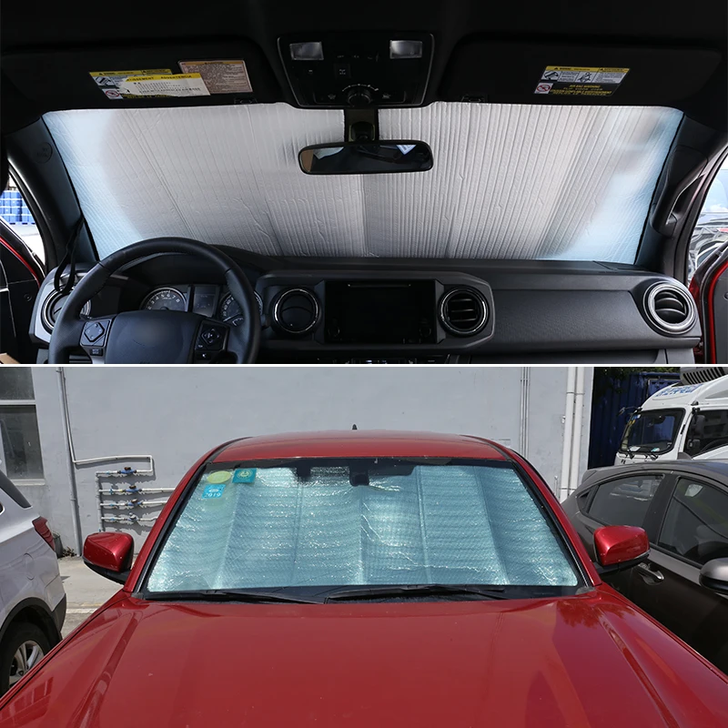 Aluminum Foil UV Proof Front Windshield Sunshade Visor For Toyota Tacoma 2006-2022 Car Protector Accessories
Aluminum Foil UV Proof Front Windshield Sunshade Visor For Toyota Tacoma 2006-2022 Car Protector Accessories