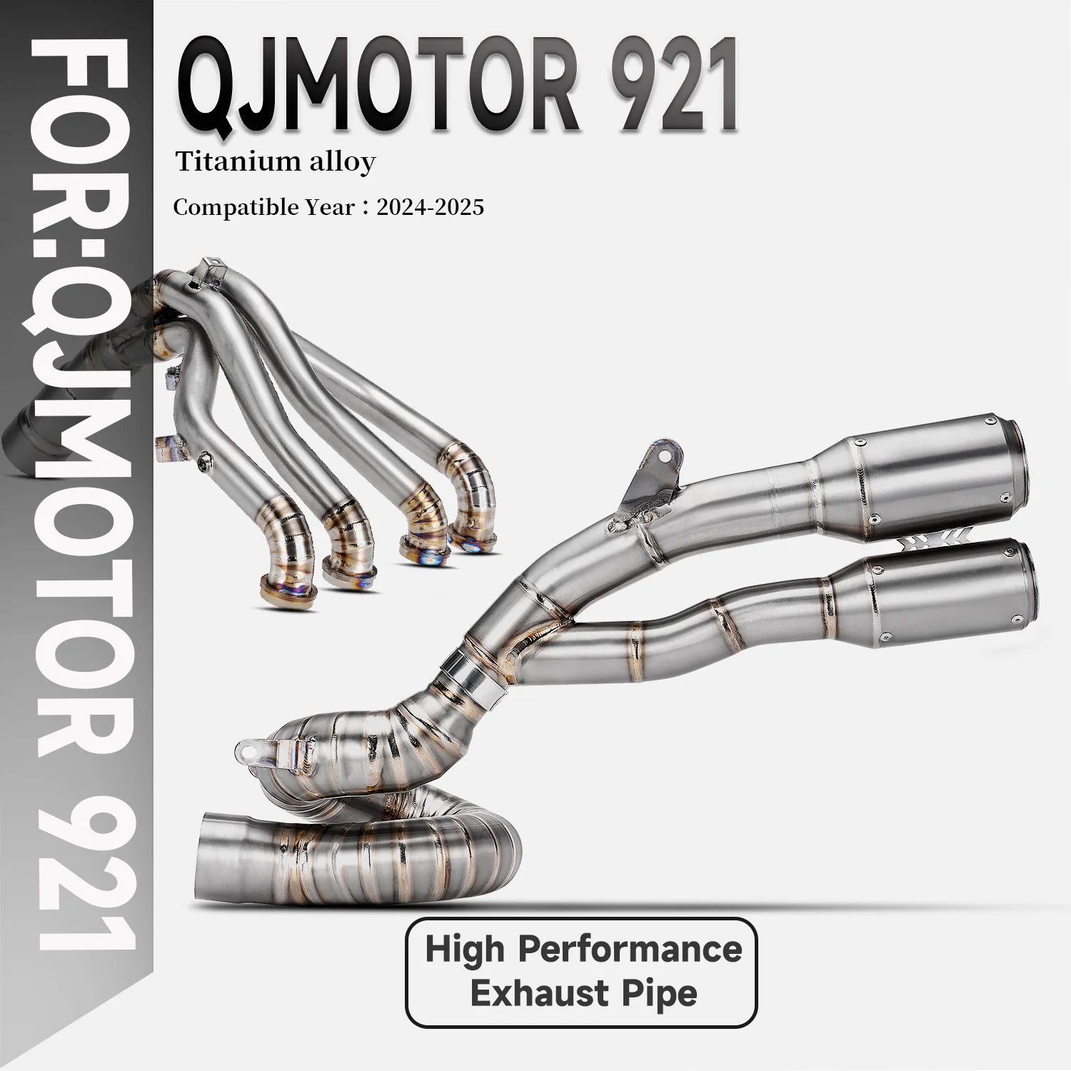 QJMOTOR Competition 921 Motorcycle Full system Exhaust ti alloy GP- project CR-T Double out Muffler For QJMOTOR 921 2024-2025
QJMOTOR Competition 921 Motorcycle Full system Exhaust ti alloy GP- project CR-T Double out Muffler For QJMOTOR 921 2024-2025