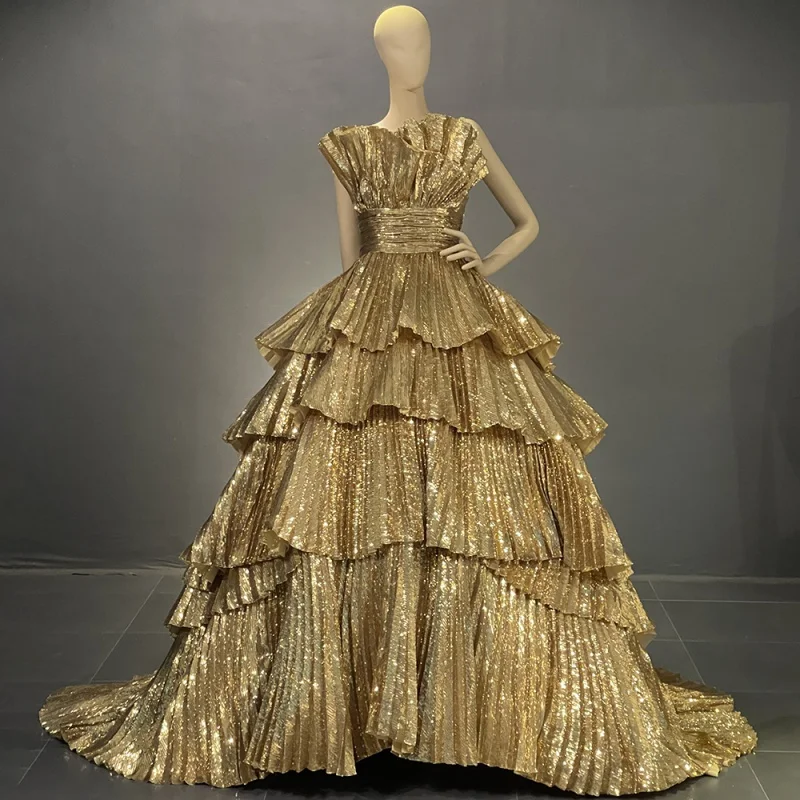 Gold A-Line Ruffles Scalloped Neck Evening Dresses Customized OEM/ODM1753 Couture Elegant Party Gowns For Women 2023
Gold A-Line Ruffles Scalloped Neck Evening Dresses Customized OEM/ODM1753 Couture Elegant Party Gowns For Women 2023