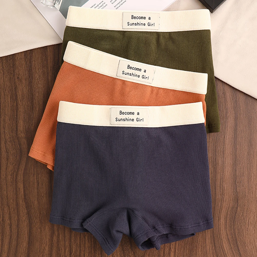 3PCS/Pack Fashion Solid Panties for Women 100% Cotton Antibacterial Breathable Comfort Soft Lingerie High Elastic Safety Shorts 
3PCS/Pack Fashion Solid Panties for Women 100% Cotton Antibacterial Breathable Comfort Soft Lingerie High Elastic Safety Shorts