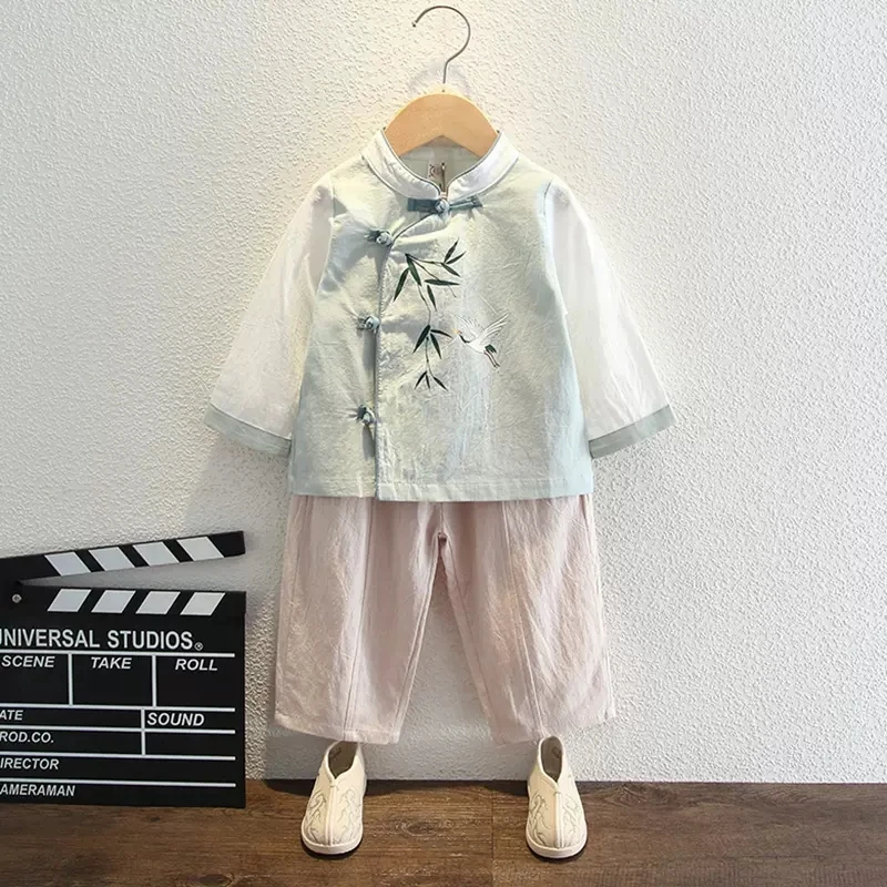 Chinese Traditional Clothing For Kids Tang Suit Boys Crane Embroidery Hanfu Kungfu Suits Chinese Festival Outfit Long Sleeve
Chinese Traditional Clothing For Kids Tang Suit Boys Crane Embroidery Hanfu Kungfu Suits Chinese Festival Outfit Long Sleeve
