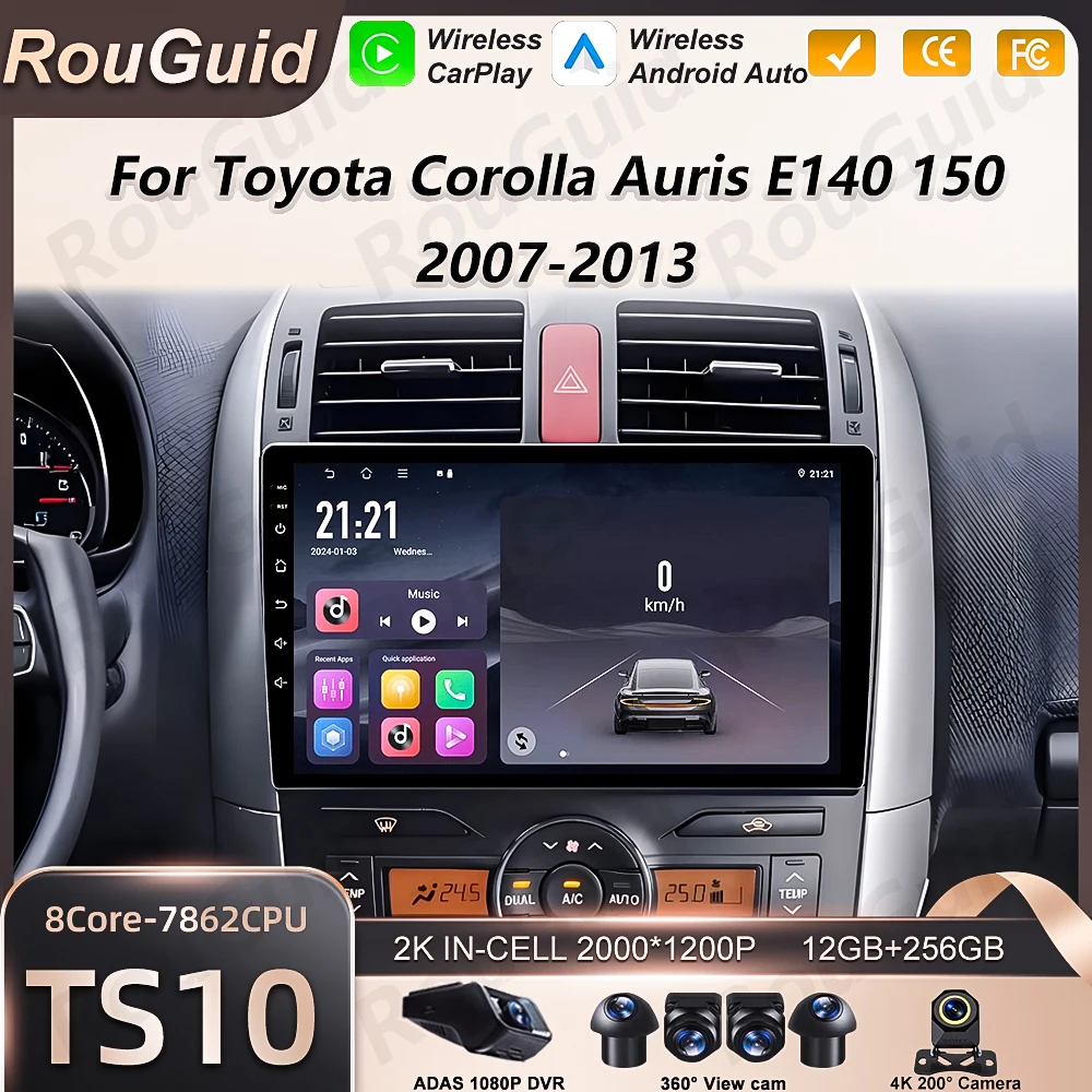 Android 16 Auto Car Radio For Toyota Corolla E140 E150 Auris 2005 - 2013 GPS Navigation Carplay GPS Multimedia Player DSP BT 5G
Android 16 Auto Car Radio For Toyota Corolla E140 E150 Auris 2005 - 2013 GPS Navigation Carplay GPS Multimedia Player DSP BT 5G