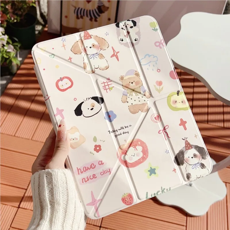 Cartoon kitten puppy pattern with Pencil Holder Tablet Case for iPad 10th Gen Air4/5 10.9in Pro11/Air6/7/8 M2 M3 M4 11in Cover
Cartoon kitten puppy pattern with Pencil Holder Tablet Case for iPad 10th Gen Air4/5 10.9in Pro11/Air6/7/8 M2 M3 M4 11in Cover