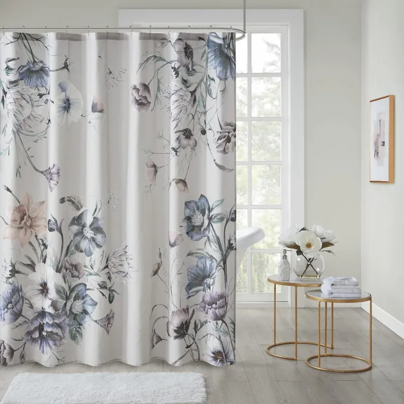 Cassandra Cotton Percale Bathroom Shower, Printed Floral Design Modern Shabby Chic Privacy Bath Fabric Curtains,
Cassandra Cotton Percale Bathroom Shower, Printed Floral Design Modern Shabby Chic Privacy Bath Fabric Curtains,