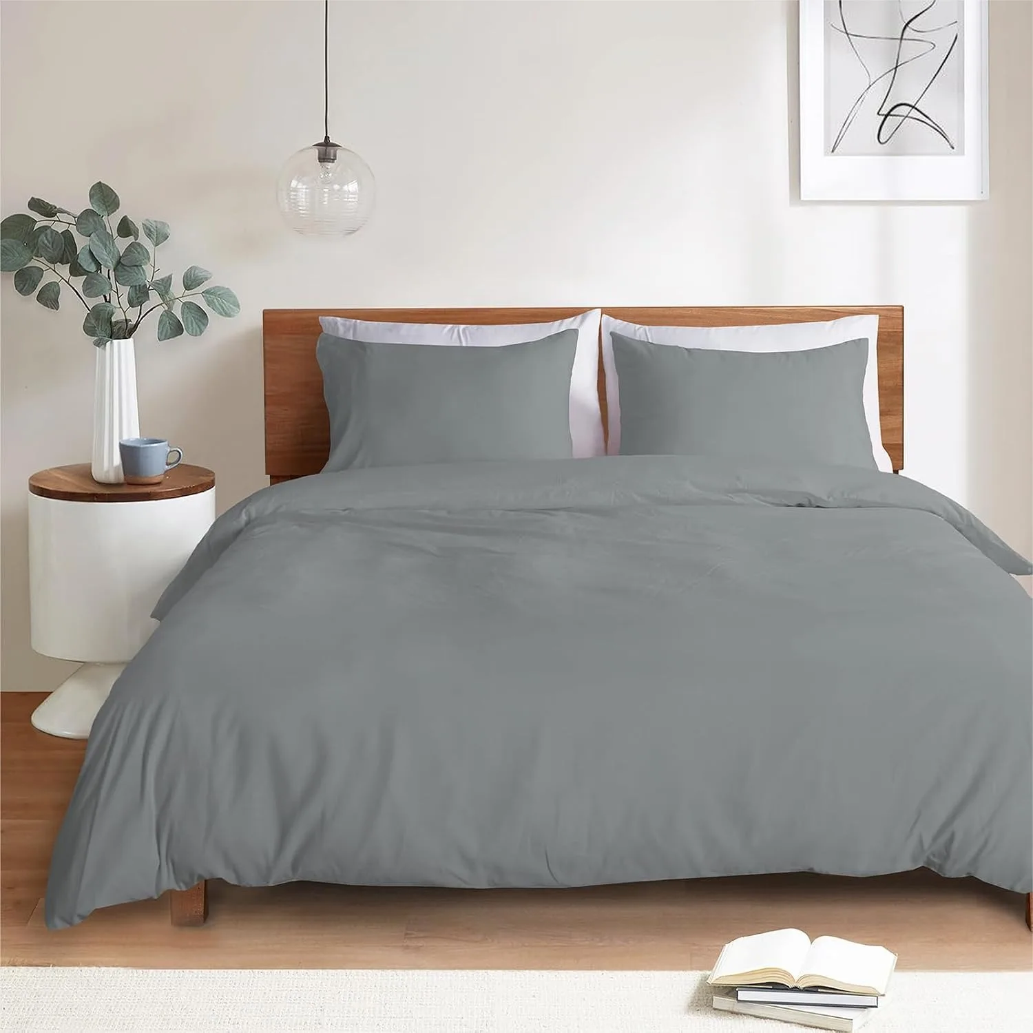 Queen Duvet Cover Set - Soft Microfiber Comforter Cover with Zipper Closure, 3 Pieces - 1 Duvet Cover (90x90) and 2 Pillowcases
Queen Duvet Cover Set - Soft Microfiber Comforter Cover with Zipper Closure, 3 Pieces - 1 Duvet Cover (90x90) and 2 Pillowcases