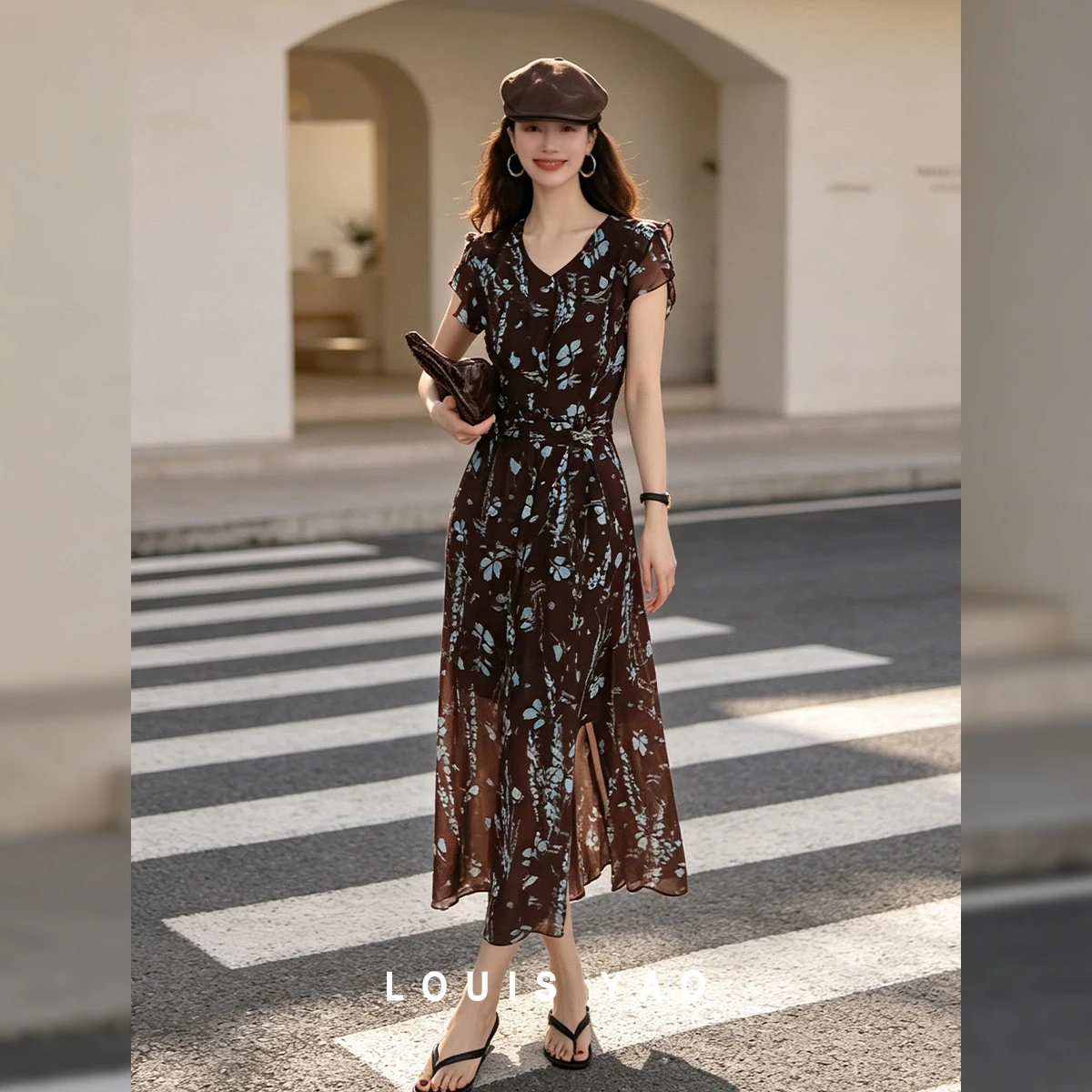 LOUIS YAO Vintage Print Two Piece Set 2026 Summer Women Dress Sets V Neck Ruffle Waist Slim Dress Set with Detachable Hem Skirt
LOUIS YAO Vintage Print Two Piece Set 2026 Summer Women Dress Sets V Neck Ruffle Waist Slim Dress Set with Detachable Hem Skirt