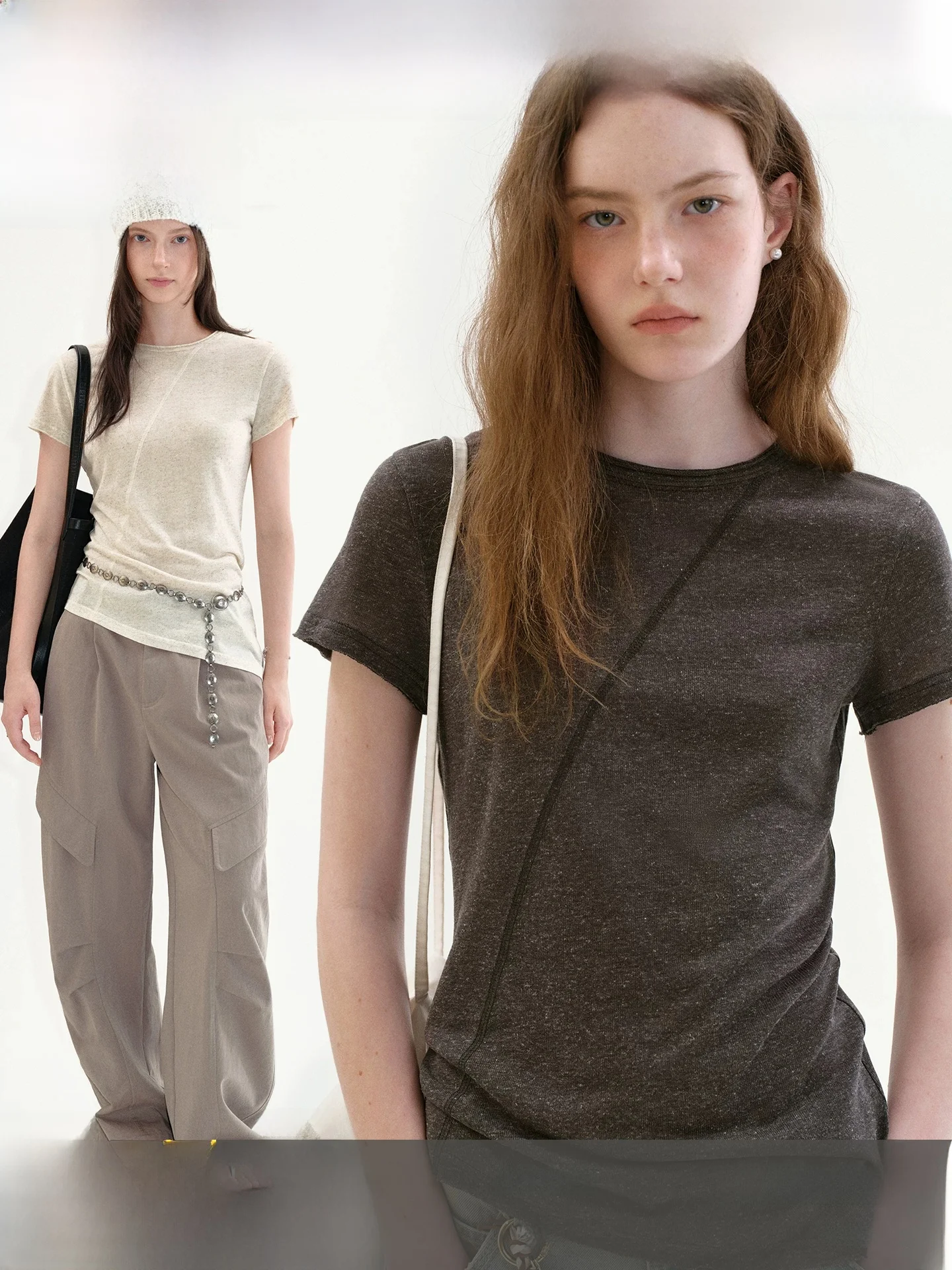 Fano Casual round Neck Short Sleeve T-Shirt Women's Loose Fit Spring Summer New Style Turn-up Hem High Waist Standard Type
Fano Casual round Neck Short Sleeve T-Shirt Women's Loose Fit Spring Summer New Style Turn-up Hem High Waist Standard Type