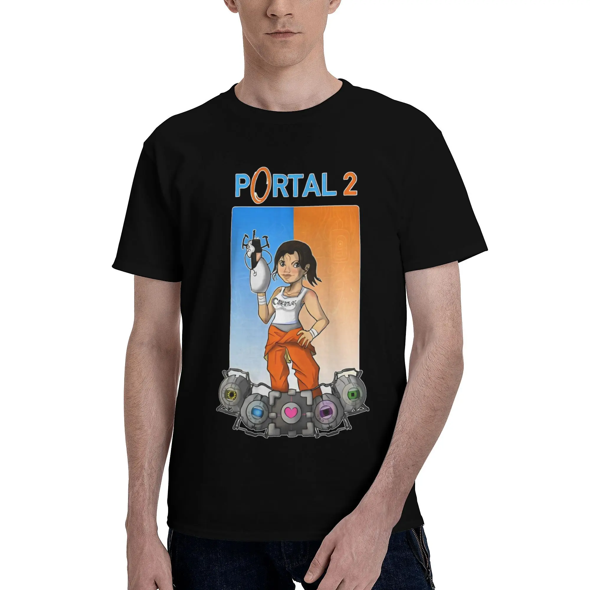 Футболка Portal 2, женская футболка с графическим принтом, дизайн плаката, одежда из 100% хлопка
Футболка Portal 2, женская футболка с графическим принтом, дизайн плаката, одежда из 100% хлопка
