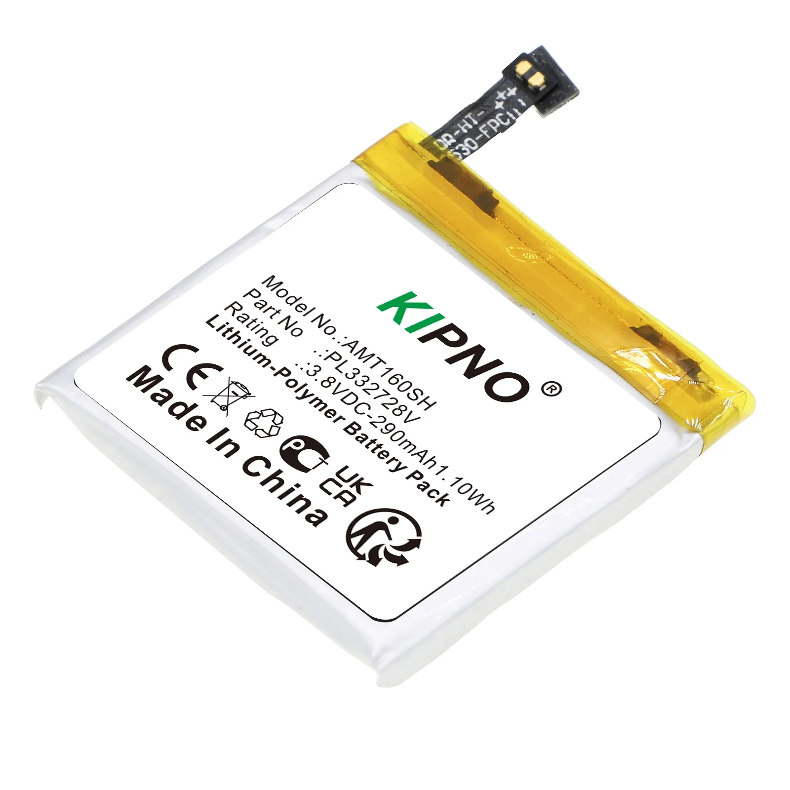 KIPNO PL332728V 332728 290mAh Battery For Huami Amazfit Stratos 2 A1609 A1619 Smart Watch Battery + Free Tools
KIPNO PL332728V 332728 290mAh Battery For Huami Amazfit Stratos 2 A1609 A1619 Smart Watch Battery + Free Tools