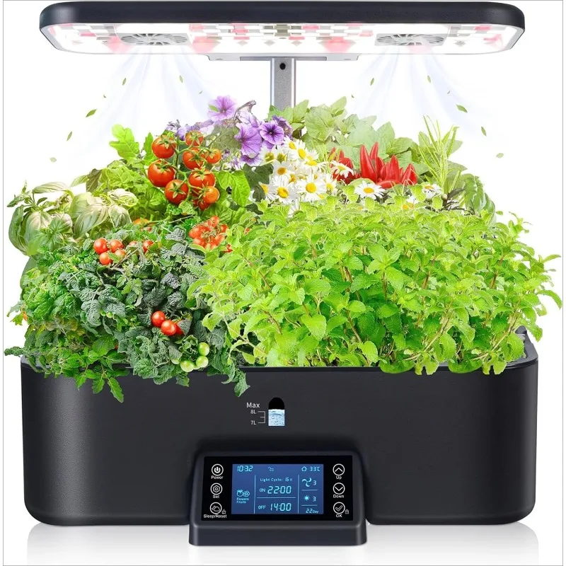 17 Pods Indoor Hydroponics Growing System Kit with Smart Lighting Schedule Setting, Herb Garden Planter with Full Spectrum Grow
17 Pods Indoor Hydroponics Growing System Kit with Smart Lighting Schedule Setting, Herb Garden Planter with Full Spectrum Grow