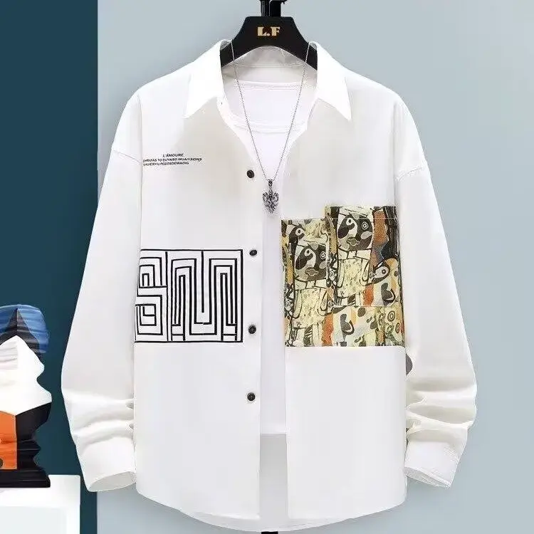 Retro Patchwork Long Sleeve Men's Casual Shirt Ethnic Style Spring New Loose Fit Summer Jacket Standard Edition No Brand
Retro Patchwork Long Sleeve Men's Casual Shirt Ethnic Style Spring New Loose Fit Summer Jacket Standard Edition No Brand