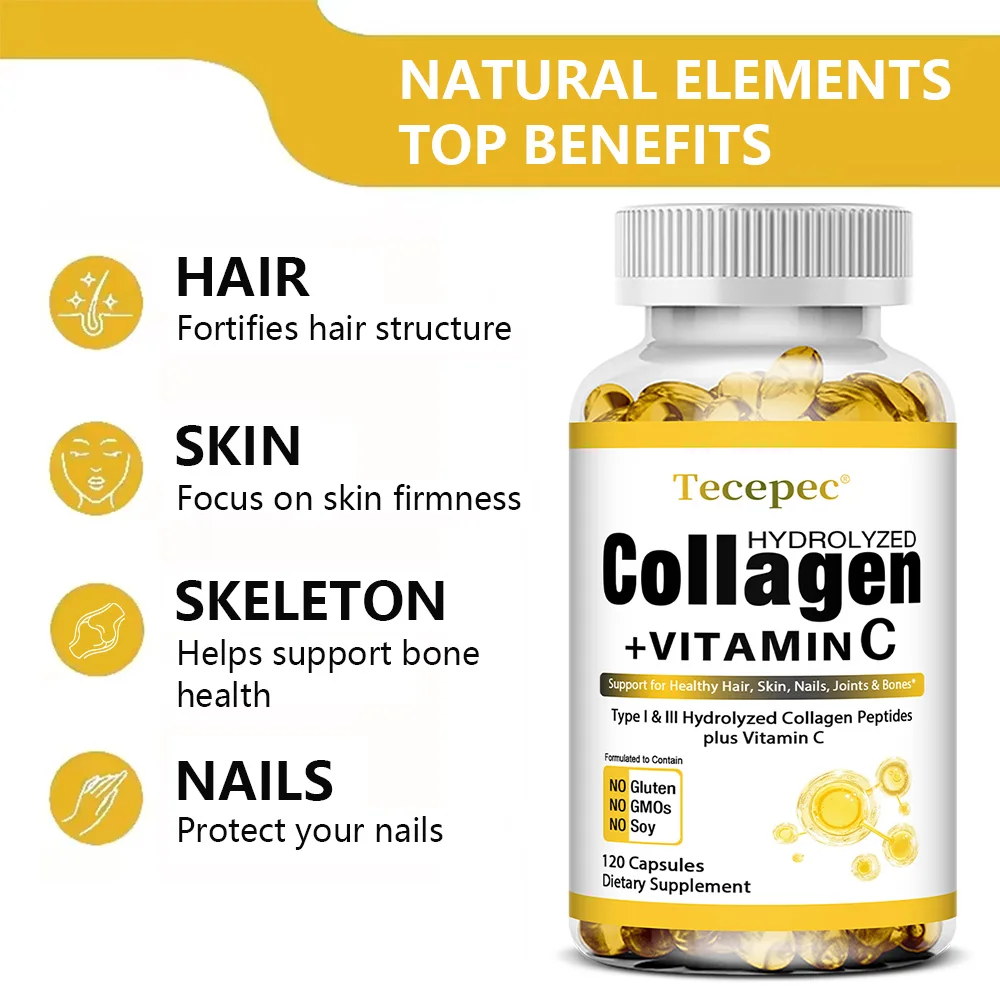 Collagen Capsules Brighten Skin Tone and Help Joint,Cartilage and Cardiovascular,Skin,Hair,Nails & Digestive Health Antioxidants
Collagen Capsules Brighten Skin Tone and Help Joint,Cartilage and Cardiovascular,Skin,Hair,Nails & Digestive Health Antioxidants