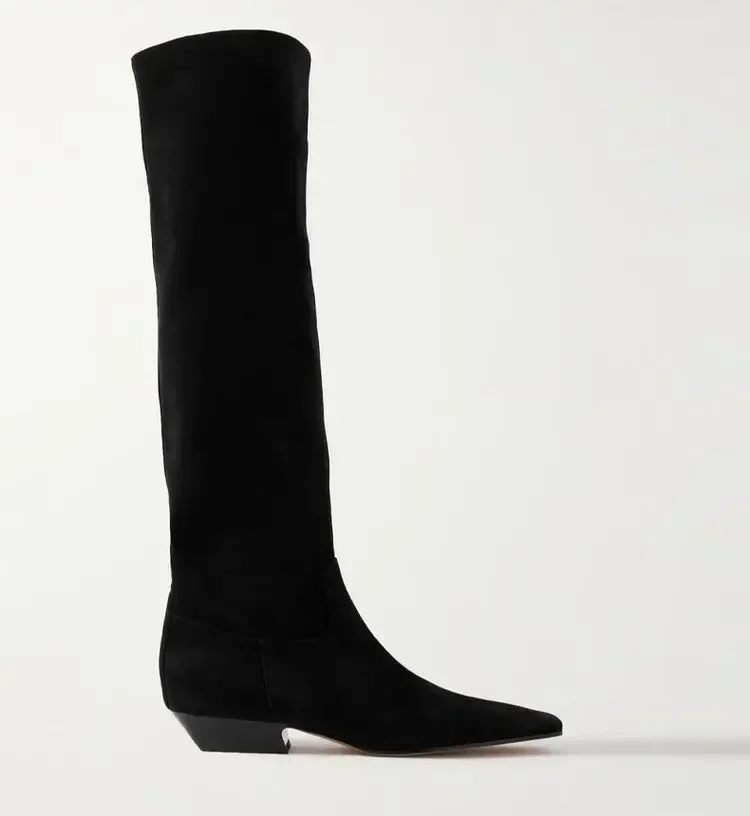 Женские сапоги до колена на низком каблуке, осенне-зимние кожаные модные ботинки средней длины с квадратным носком, размеры 34–46.
Женские сапоги до колена на низком каблуке, осенне-зимние кожаные модные ботинки средней длины с квадратным носком, размеры 34–46.