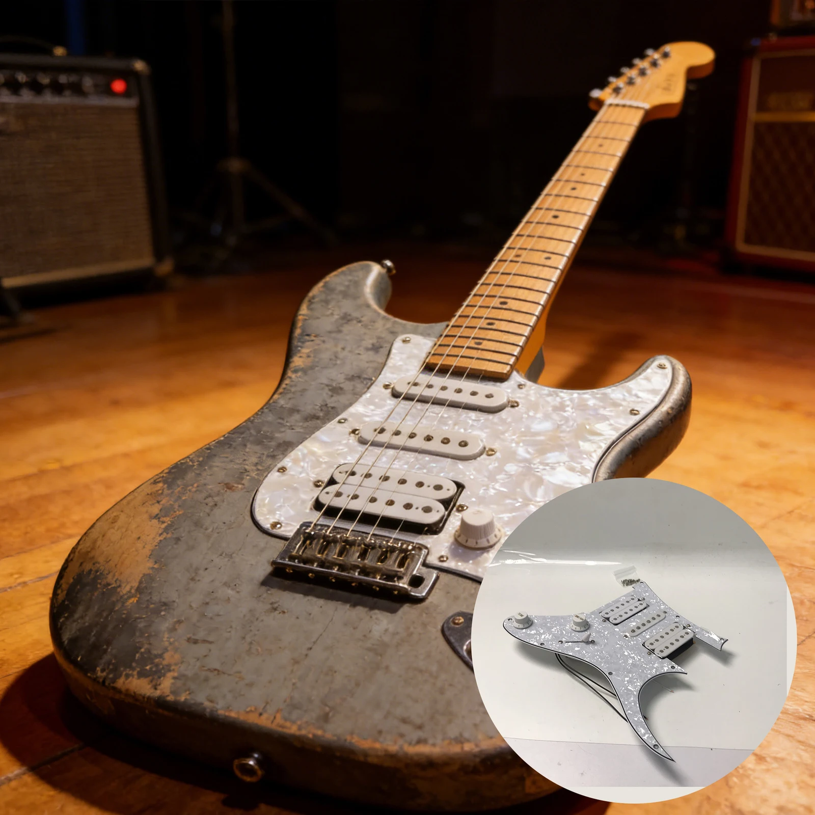 1pc Three-Layer Electric Guitar Guard Set HSH White Pearls for Lynnists Musical Instrument Making
1pc Three-Layer Electric Guitar Guard Set HSH White Pearls for Lynnists Musical Instrument Making