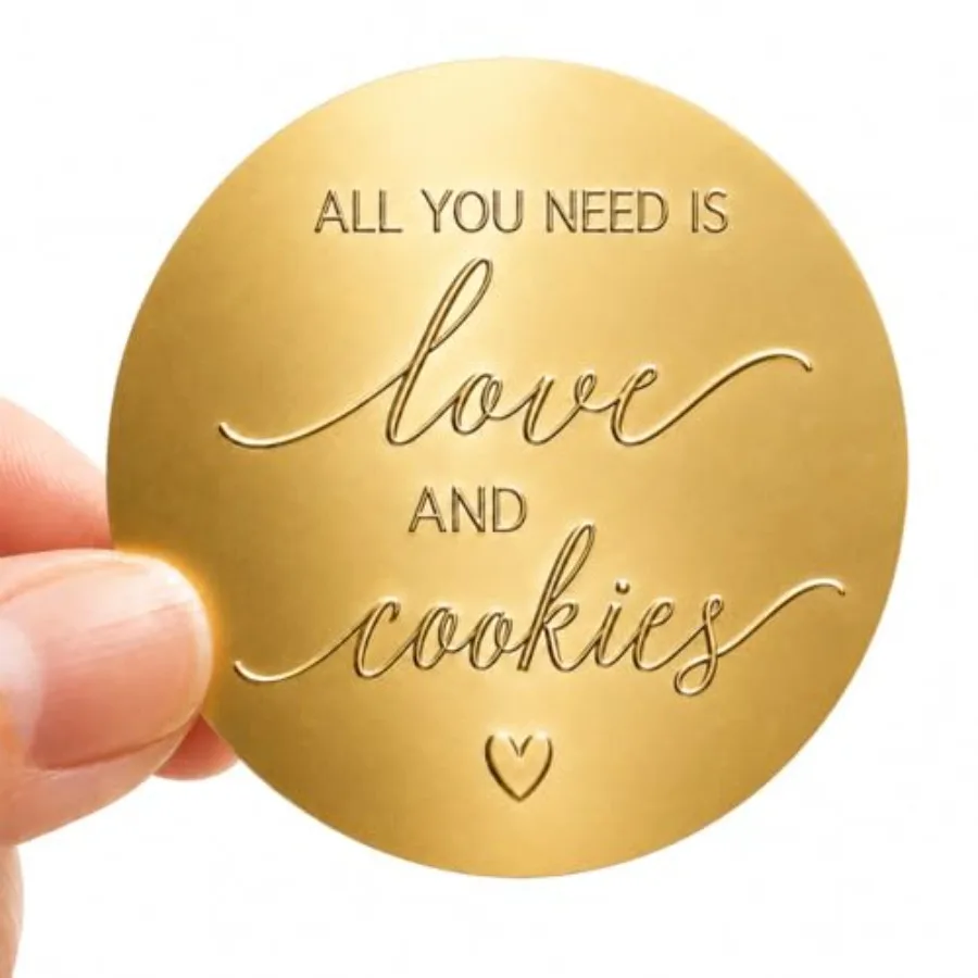 100 x All You Need is Love and Cookies Stickers: Ideal Wedding and Cookie Favor Decoration Stickers, Round Self-Adhesive Labels
100 x All You Need is Love and Cookies Stickers: Ideal Wedding and Cookie Favor Decoration Stickers, Round Self-Adhesive Labels