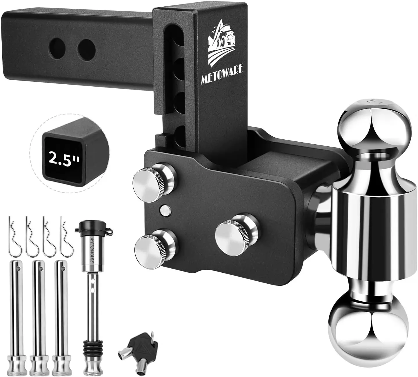 Truck Towing, No Specific Material Mentioned, No Color Mentioned, 18000 LBS GTW with Anti - Theft Pin Lock
Truck Towing, No Specific Material Mentioned, No Color Mentioned, 18000 LBS GTW with Anti - Theft Pin Lock
