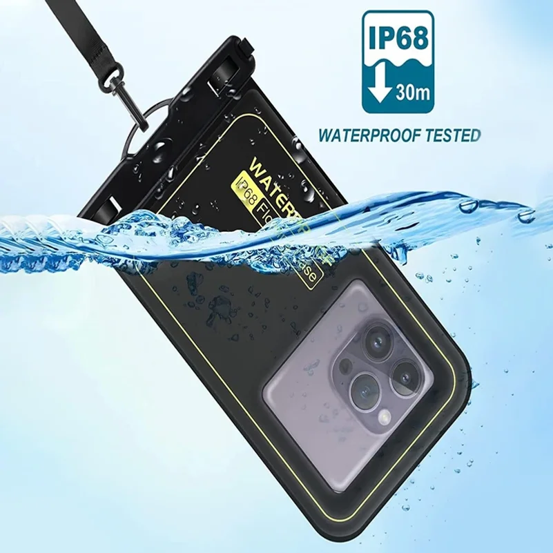 Floating Airbag IP68 Waterproof Swimming Sports Bag Pouch Phone Case Touch Screen & Strap For iPhone Samsung 6.8" Mobile Phone
Floating Airbag IP68 Waterproof Swimming Sports Bag Pouch Phone Case Touch Screen & Strap For iPhone Samsung 6.8" Mobile Phone