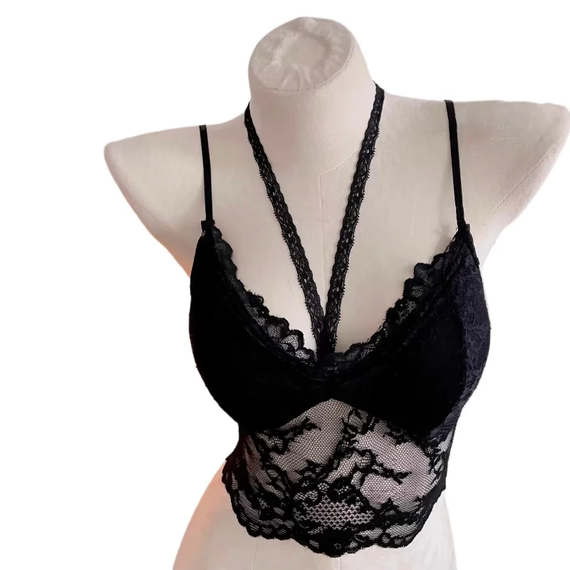Pure Y2K Allure Sexy Lace Halter Camisole, Women's Built-in Padded Bra, Wearable Outerwear, Versatile Layerable Tank Top
Pure Y2K Allure Sexy Lace Halter Camisole, Women's Built-in Padded Bra, Wearable Outerwear, Versatile Layerable Tank Top