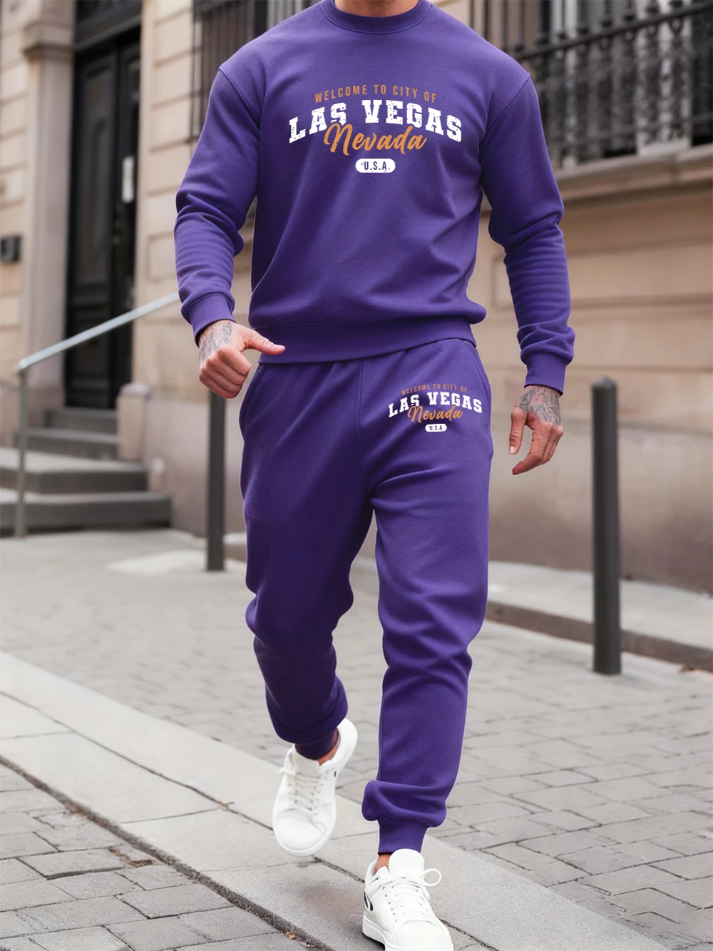 2 Pcs Hoodie Set Men Welcome To Las Vegas Nevada Prints Sweatpants Casual Fleece Crewneck Jogging Outfits Winter Loose Clothes
2 Pcs Hoodie Set Men Welcome To Las Vegas Nevada Prints Sweatpants Casual Fleece Crewneck Jogging Outfits Winter Loose Clothes