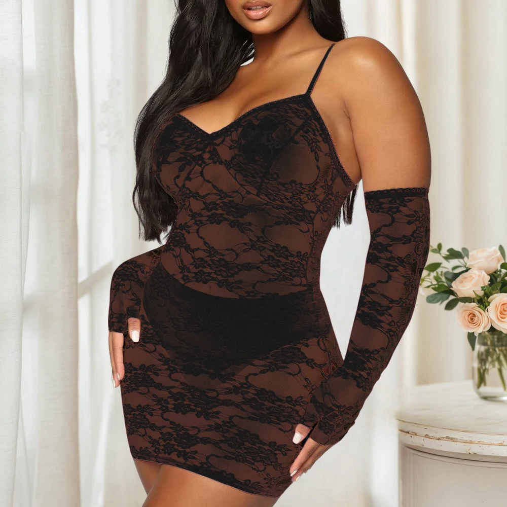 Plus Size Women's Sexy Lace Long Sleeve Bodycon Slip Nightdress+G-String Thong Sets Lingerie Nightwear Sleepwear Pyjamas Pjs
Plus Size Women's Sexy Lace Long Sleeve Bodycon Slip Nightdress+G-String Thong Sets Lingerie Nightwear Sleepwear Pyjamas Pjs