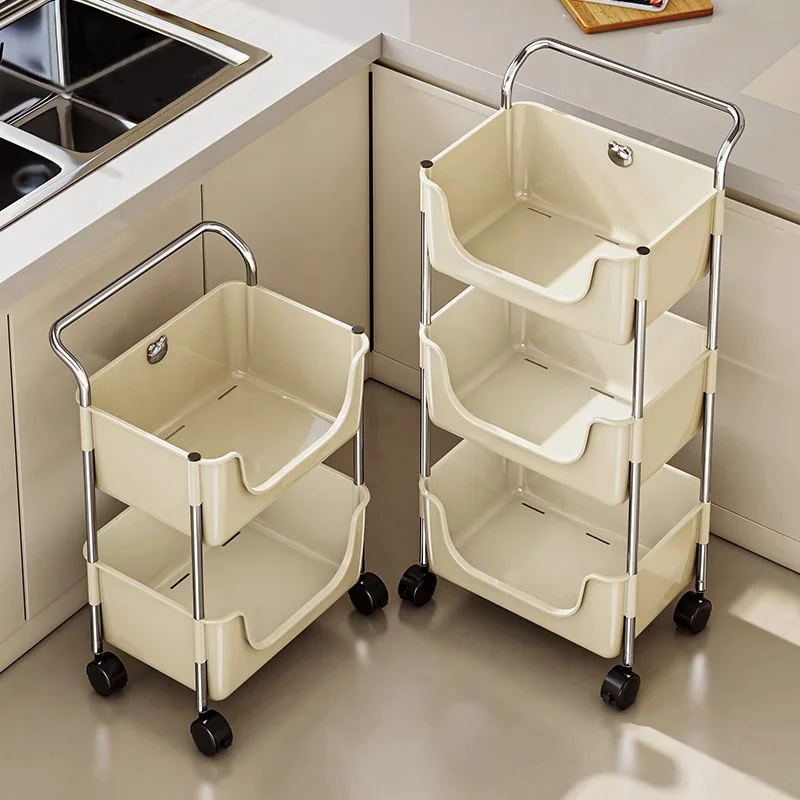 Kitchen Multi-layer Storage Rack Vegetable Basket Floor-standing Small Cart Home Fruit And Vegetable Storage Organizer
Kitchen Multi-layer Storage Rack Vegetable Basket Floor-standing Small Cart Home Fruit And Vegetable Storage Organizer