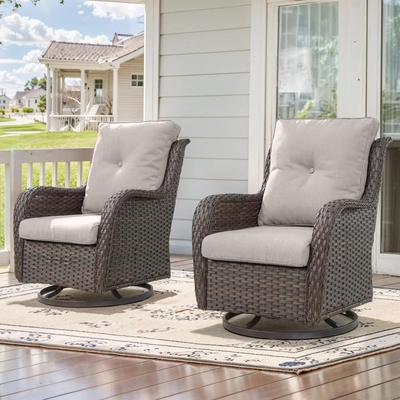 Outdoor Swivel Rcoker Patio Chairs - Outdoor Swivel Patio Chairs Set of 2 Wicker Chair Patio Furniture Sets with Covered Cushion
Outdoor Swivel Rcoker Patio Chairs - Outdoor Swivel Patio Chairs Set of 2 Wicker Chair Patio Furniture Sets with Covered Cushion