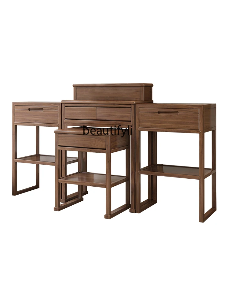 New Chinese Style Black Walnut Solid Wood Altar Incense Burner Table Home Modern Buddha Shrine Living Room Incense Table
New Chinese Style Black Walnut Solid Wood Altar Incense Burner Table Home Modern Buddha Shrine Living Room Incense Table