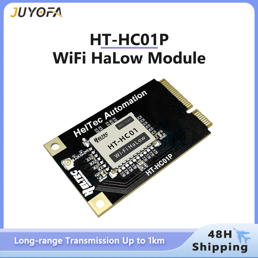 HT-HC01P Wi-Fi HaLow Module with Mini PCIe Interface Sub-1 GHz Frequency Bands Up to 1-2km Transmission Range Low Power
HT-HC01P Wi-Fi HaLow Module with Mini PCIe Interface Sub-1 GHz Frequency Bands Up to 1-2km Transmission Range Low Power
